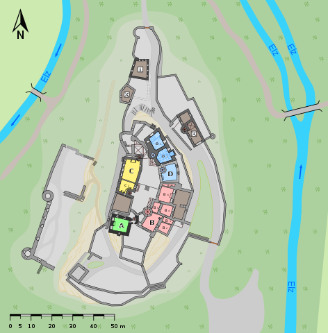 エルツ城の見取り図
