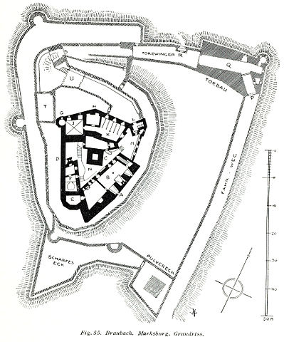 マルクスブルク城の縄張り図