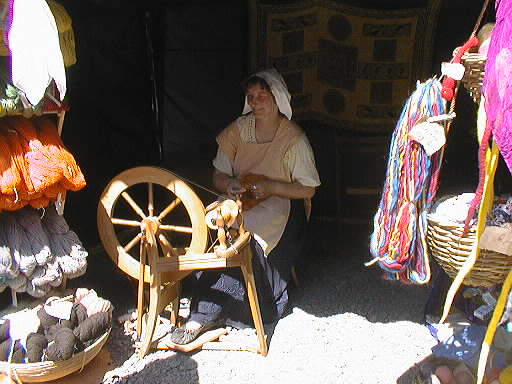 中世の糸紡ぎ