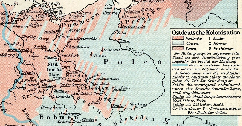 ドイツ人の入植地図