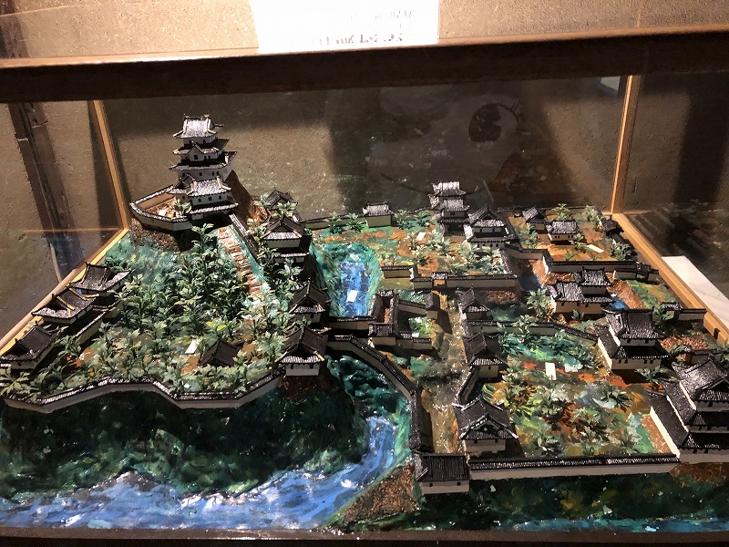 戦国時代の掛川城の模型