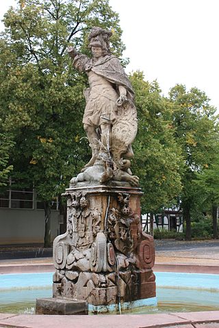 フリードベルク城の聖ゲオルグ像